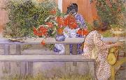 Carl Larsson, Karin and Brita with Cactus